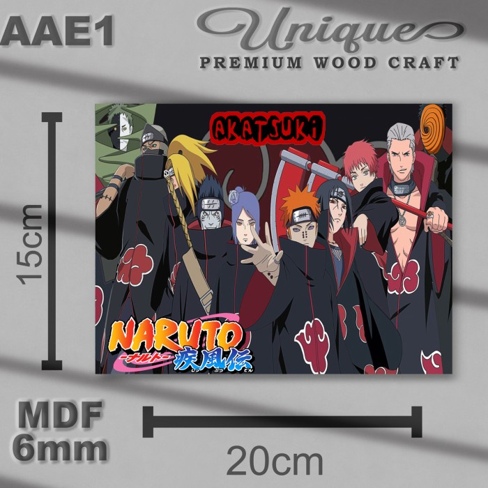 Poster Kayu MDF Akatsuki Naruto - Hiasan Dinding Foto Boruto Anime Manga