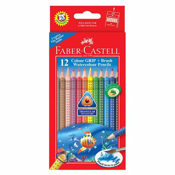 

Faber-Castell Colour Grip Watercolour Pencils 12L