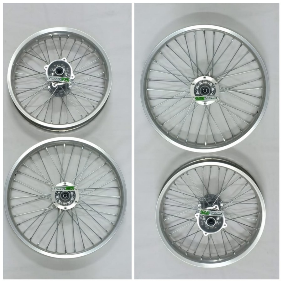 VELG SET JARI-JARI TROMOL DEPAN & BELAKANG LINGKAR 18-21 ORI KLX150 BF -L