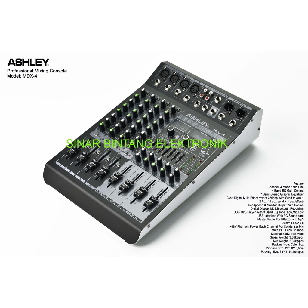 Mixer ashley MDX 4 original 256 dsp 24 bit