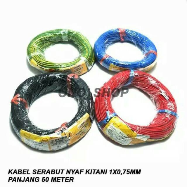 Kabel Serabut NYAF 1x0,75mm 50M KITANI - SNI LMK