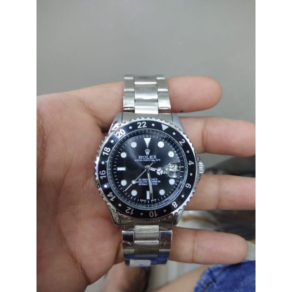 Jam Tangan Pria Rolex Stainless Analog Tanggal