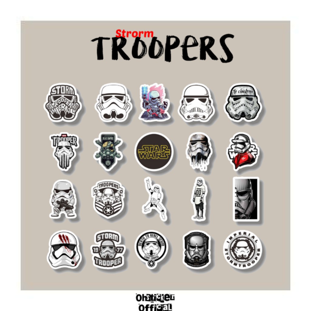 

STICKER TUMBLR STORM TROOPERS PACKAGE STIKER CASE HANDPHONE LAPTOP STIKER VINYL DECAL