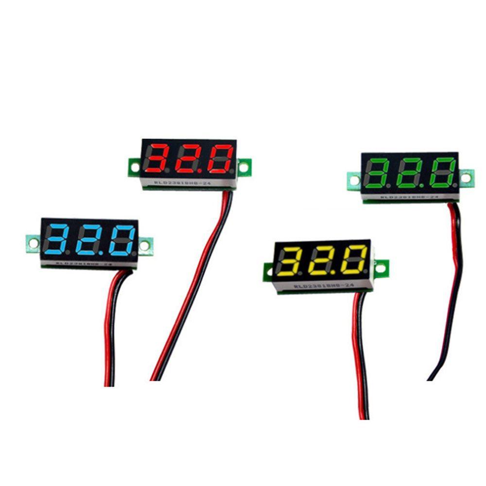 Augustina Voltmeter Digital Otomatis 0.28 Inch Daya Ponsel Tampilan Digital DC LED Kapasitas Display 2.5~30V Tester Detector