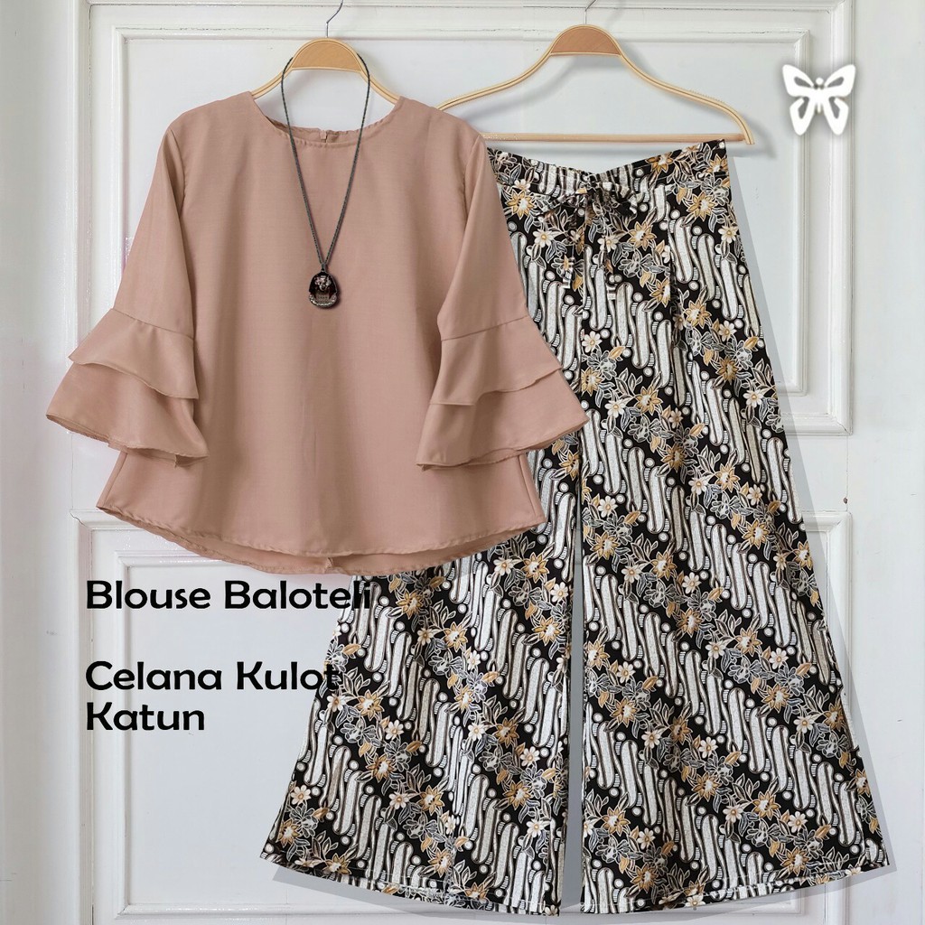 MOTIF BARU SHOFIA SETELAN BATIK SETELAN KULOT SETELAN BAJU PANJANG WANITA MURAH KEKINIAN BLOUSE