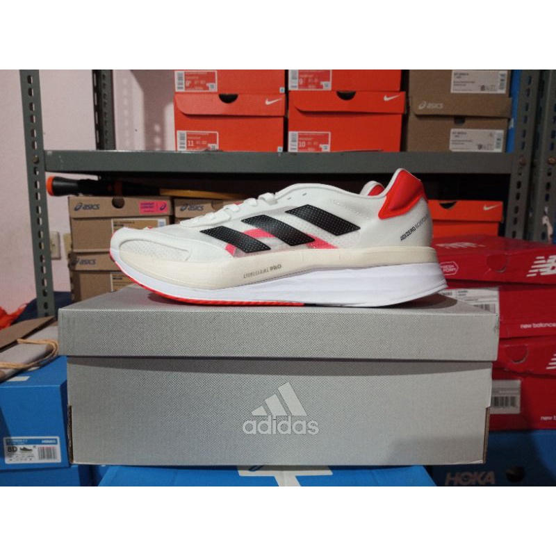 SEPATU LARI PRIA ADIDAS BOSTON 10 SOLAR RED ORIGINAL