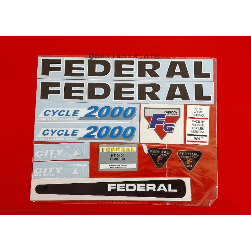Stiker Sepeda federal City cat Mg 42 ss