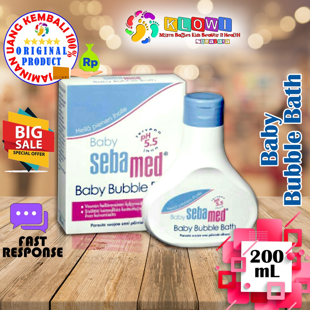 ORIGINAL SEBAMED BABY BUBBLE BATH 200ML ORIGINAL PRODUCT BPOM REG