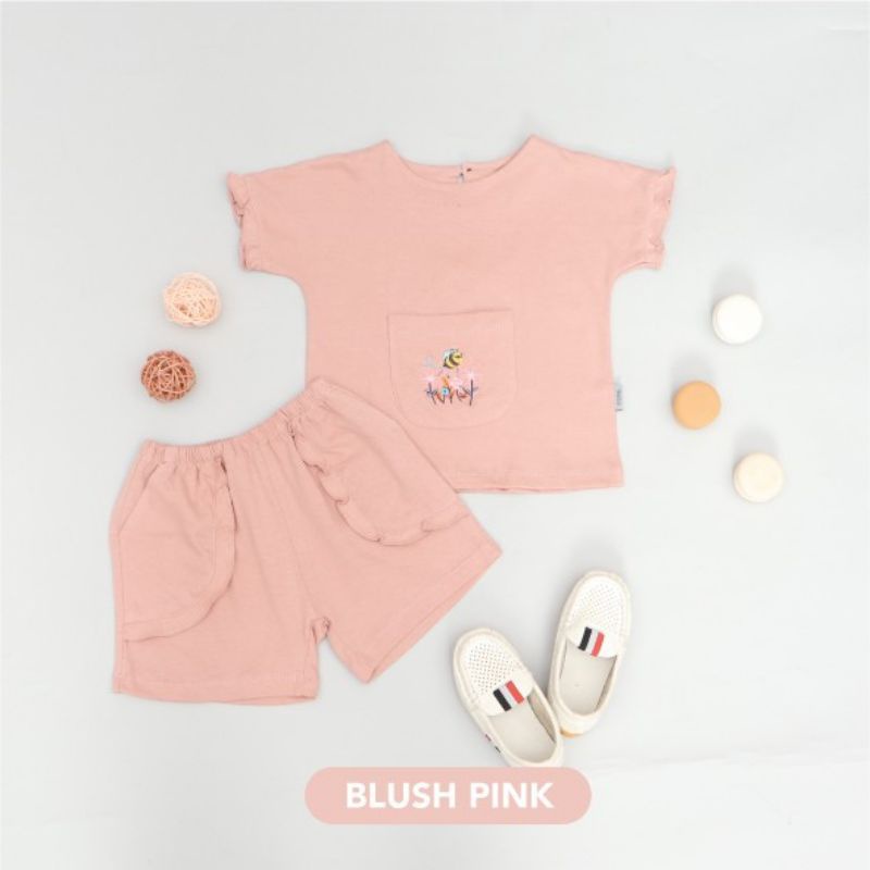 Mooi EMMA SET / Setelan Baju Anak Perempuan Baju Ruffle Celana 1-5y