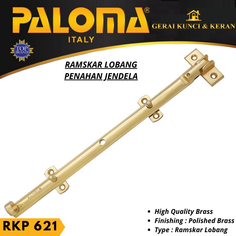 RAMKSAR PALOMA RKP 621 LAMSKAR LOBANG PENAHAN BUKAAN JENDELA BRASS GOLD