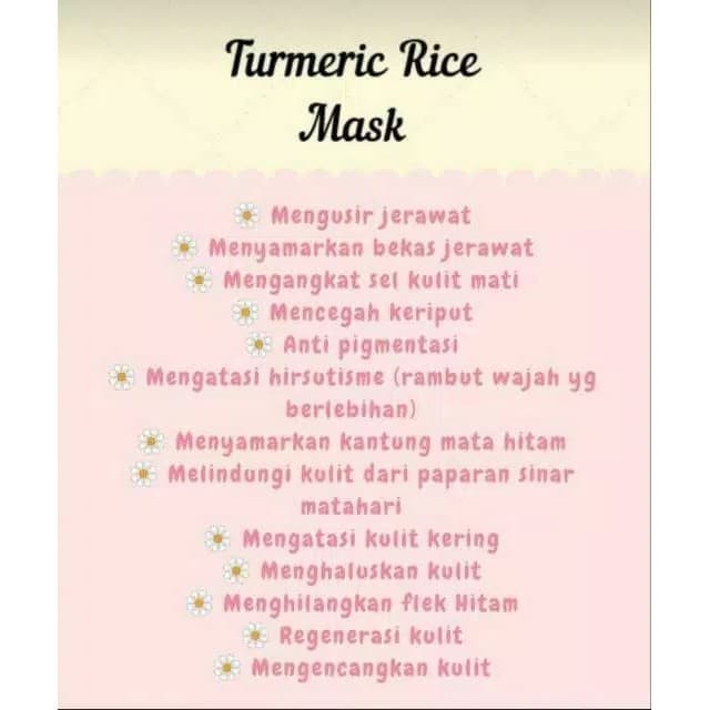 BEST!!! Masker Kunyit Beras Tumeric Rice / Masker wajah / Masker komedo by NURJANAH SALIM