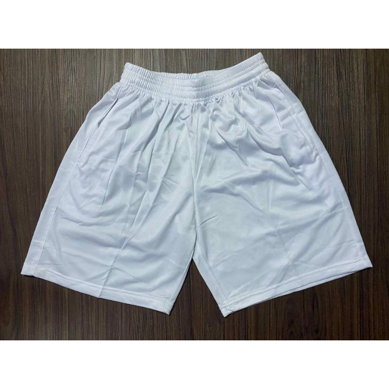 Celana pendek putih polos pria/wanita  tes pendidikan kepolisian academi-Putih