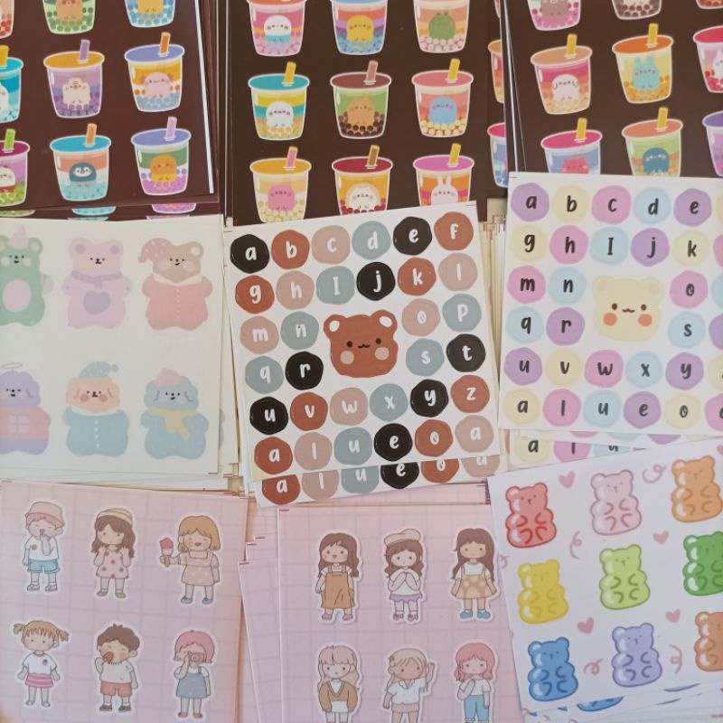 

KIANDAA 1 LEMBAR STICKER SHEET KISS CUT WATERPROOF STIKER AESTHETIC LUCU MOTIF BERUANG BOBA DRINKS GUMMY BEAR CUTE CAKE KAWAII KOREA ANAK PEREMPUAN STATIONERY MAKASSAR COD