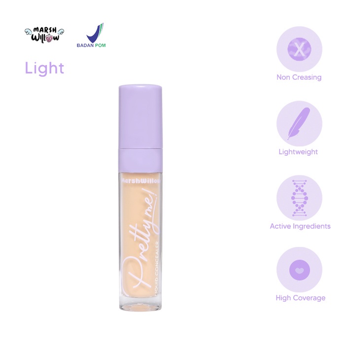 MARSHWILLOW PRETTY ME LIQUID CONCEALER WITH NIACINAMIDE EXTRACT LIGHT / ORIENTAL / WARM HONEY - MW CONCEALER