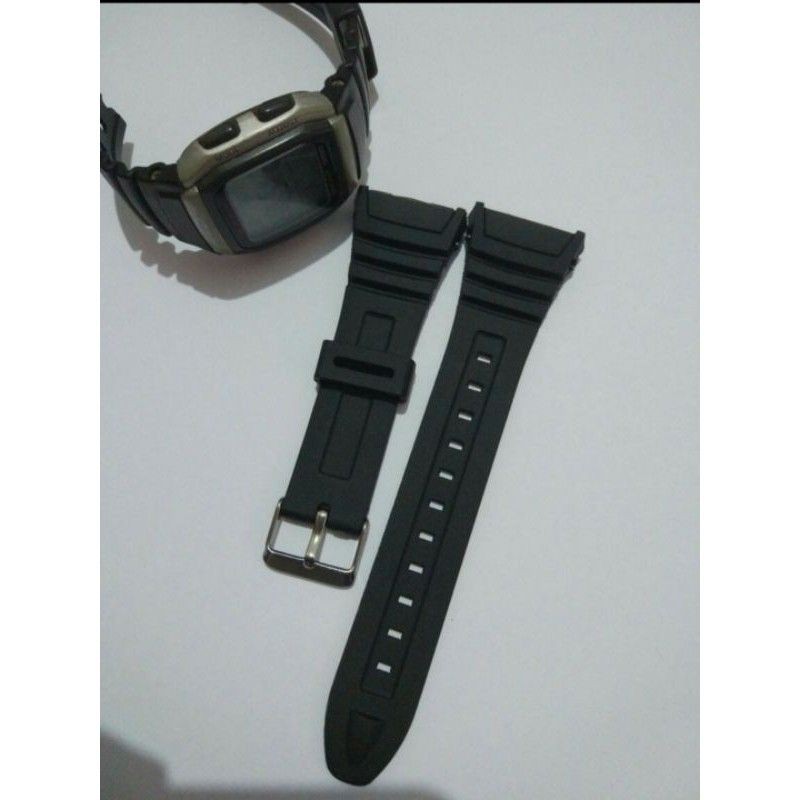 STRAP TALI JAM CASIO W-96H / W96H / W 96H RUBBER STRAP TALI JAM