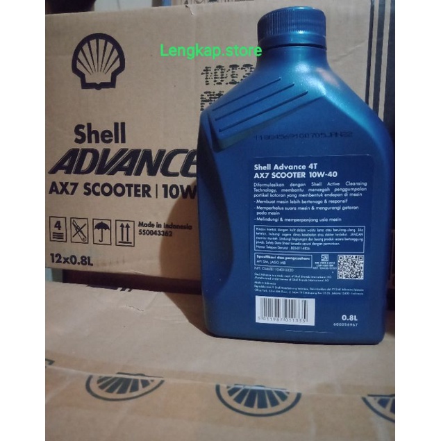 OLI  SHELL ADVANCE SYNTHETIC BASED (AX7 SCOOTER MATIC 0,8 L) 10W-40