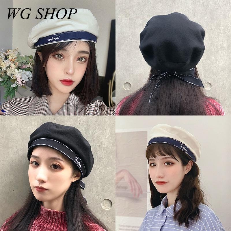 Topi Baret Pelukis Bentuk Octagonal Gaya Inggris Untuk Wanita