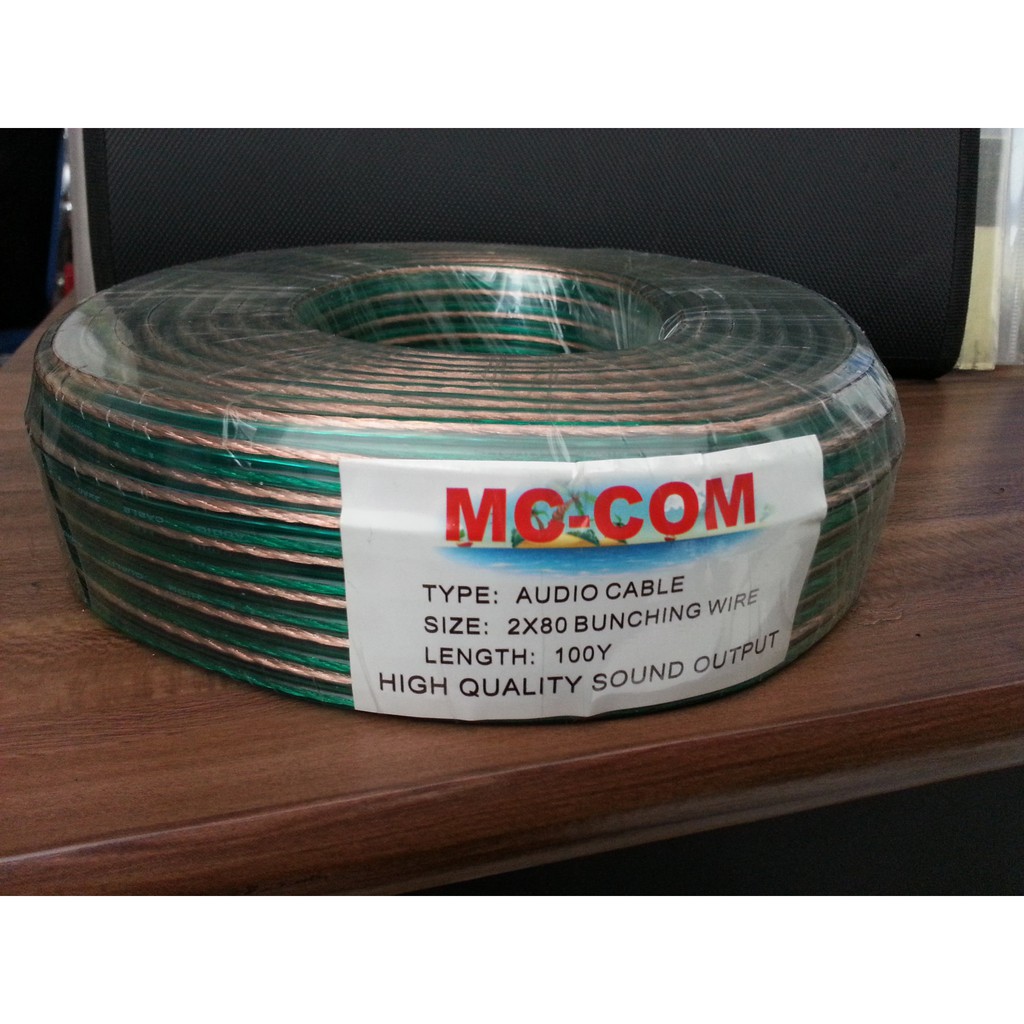 Kabel Transparan Listrik 2x80 ukuran 100 Y Gulungan Besar merk MCCOM