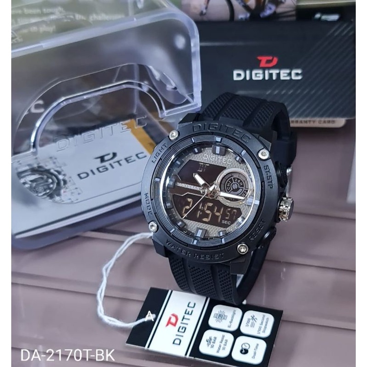 Jam Tangan Pria Digitec Original 2170 Dual Time Tahan Air Gratis Ongkir COD