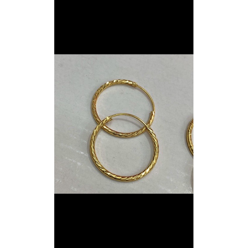 Anting gipsi ukir 24k xuping