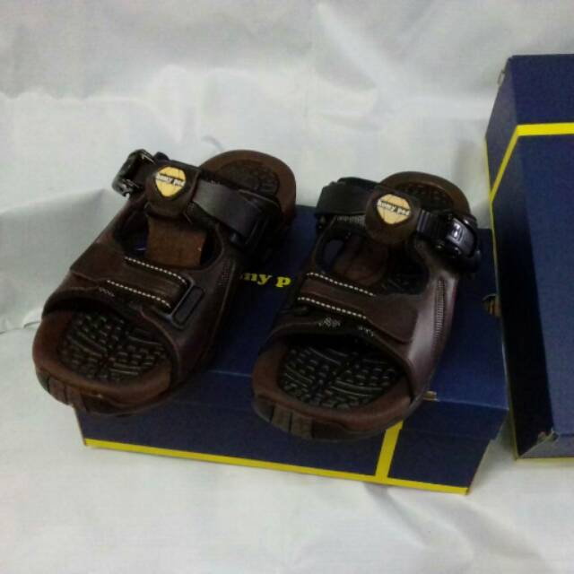 SANDAL PRIA KULIT ASLI MERK HOMYPED MA2032 COKLAT ORIGINAL