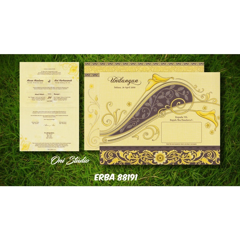 Blangko Kartu Undangan Pernikahan/Khitanan Kosongan ERBA 88191