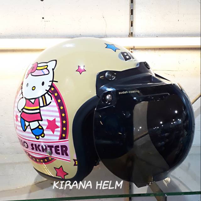 HELM BOGO BIVI SNI - KARAKTER HELLO KITTY CREAM
