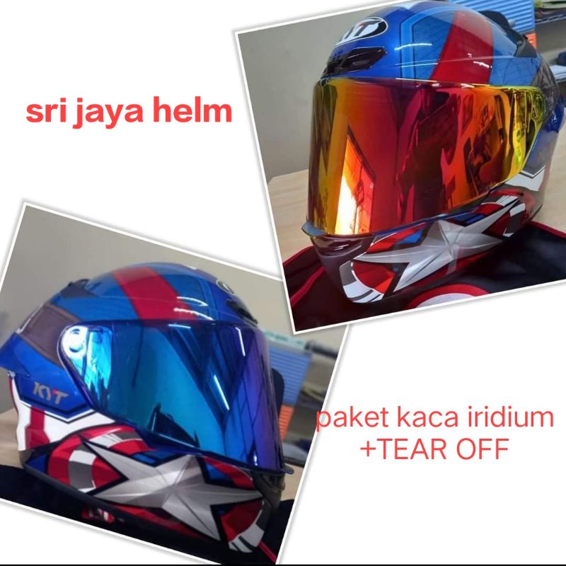 HELM KYT TT COURSE CAPTAIN AMERIKA PAKET GANTENG
