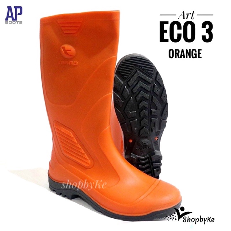 Sepatu Boots Karet merk AP Terra ECO 3 SERIES Warna Hijau, Orange, Kuning, Hitam Size 38-43