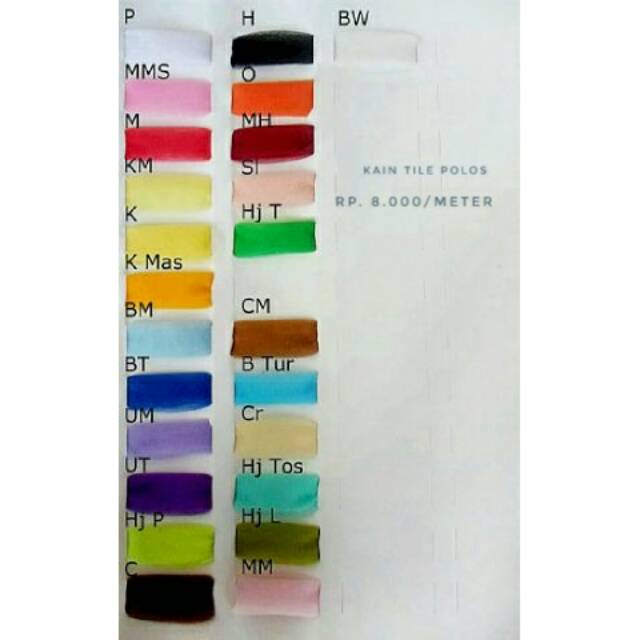 Kain tile polos halus