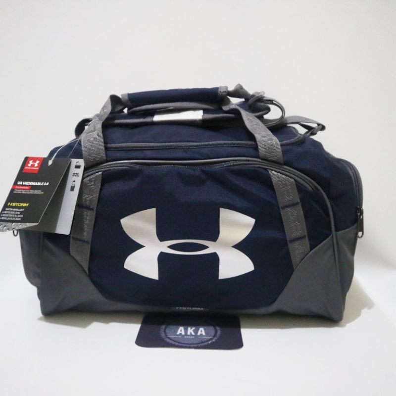 Tas Gym Under Armour UA Undeniable 3.0 XS Duffel Bag Midnight Navy Graphite Silver Original Duffle