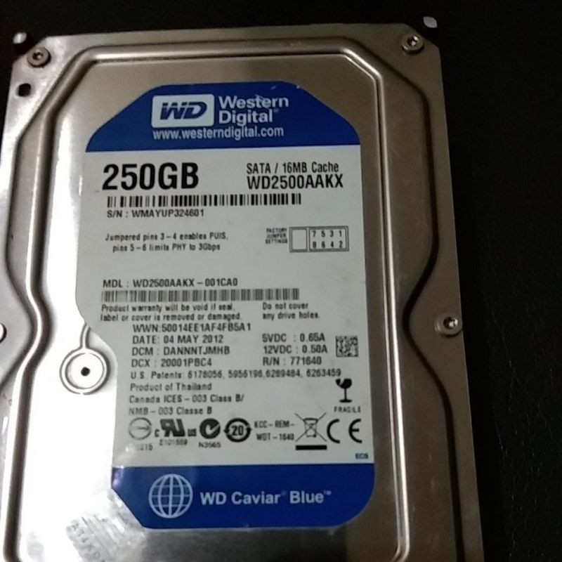 Hardisk PC 250GB SATA Mix