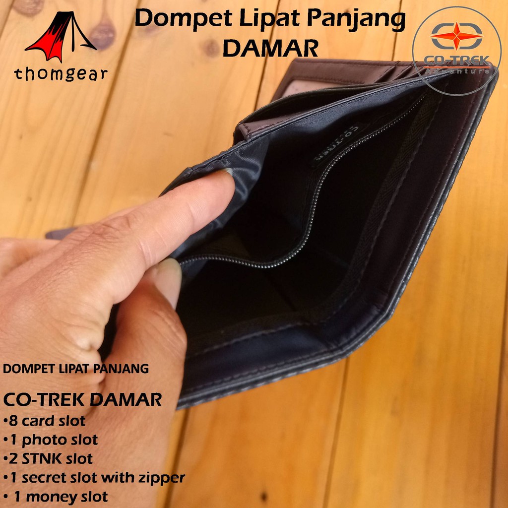 Thomgear Dompet Panjang Pria Co-Trek Adventure Damar Kulit Sintetis Berkualitas Dompet Outdoor Style