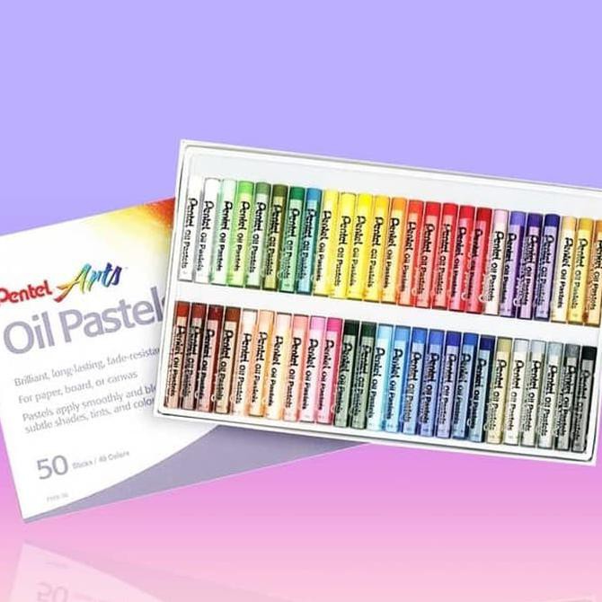 

[BISA BAYAR DITEMPAT] Crayon Pentel art oil pastel 50 stick 49 warna