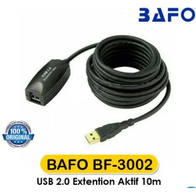 Usb-A 2.0 extension active cable bafo 10m 480Mbps adapter bf-3002 - Usb2.0 male-female aktif 10 meter bf3002