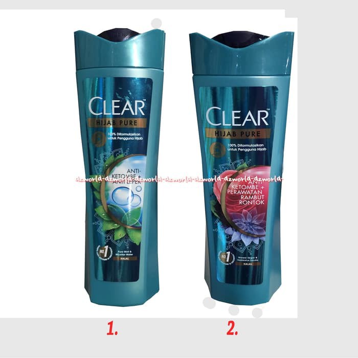 dzw170 Clear Hijab Pure Anti Ketombe Lepek 320ml Shampoo Untuk Berjilbab Hala