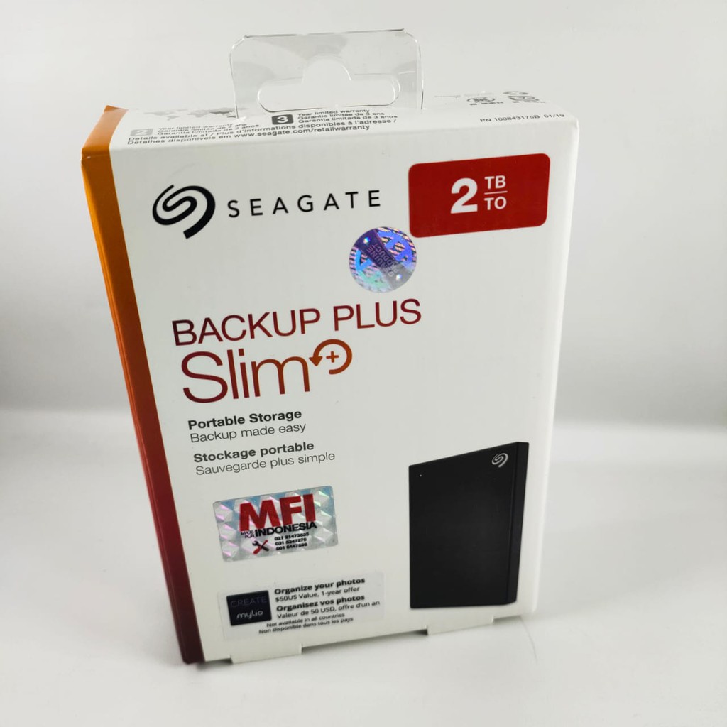 HDD EXTERNAL SEAGATE 2TB BACKUP PLUS SLIM