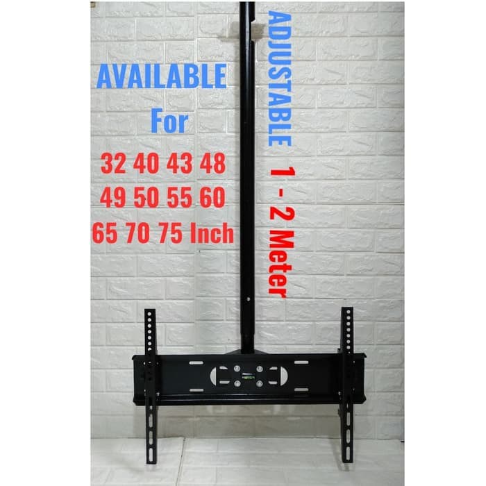 BRACKET TV PLAFON 75 70 65 60 58 55 Inch WATER PASS 2 METER Harga