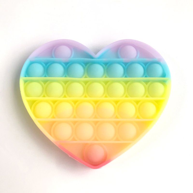 MAINAN POP IT RAINBOW Fidget push Pop itsFidget  toy Push bubble-Love
