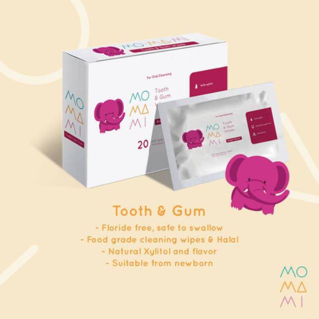 Momami Tooth &amp; Gum Wipes / Tisu Basah Gigi dan Gusi Anak Bayi