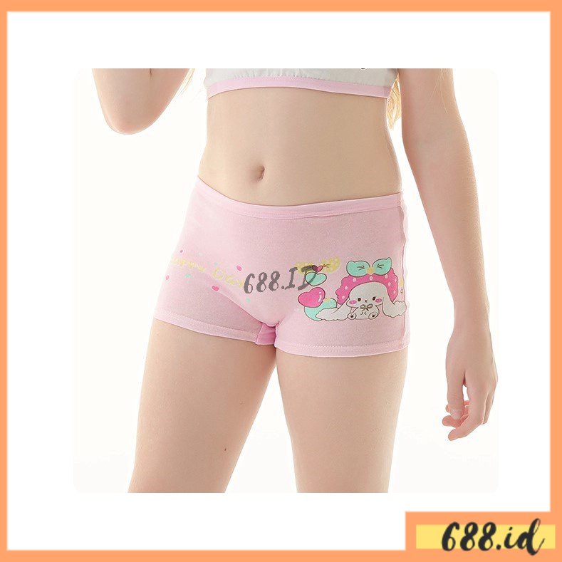 Celana dalam anak cewek bahan katun model boxer untuk anak perempuan usia 3-7 tahun kualitas premium CD anak Impor Murah CDA 02