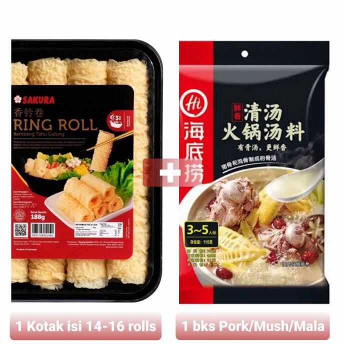 

Paket SALE HAIDILAO Bumbu Hotpot Shabu + Kembang Tahu Roll SAKURA