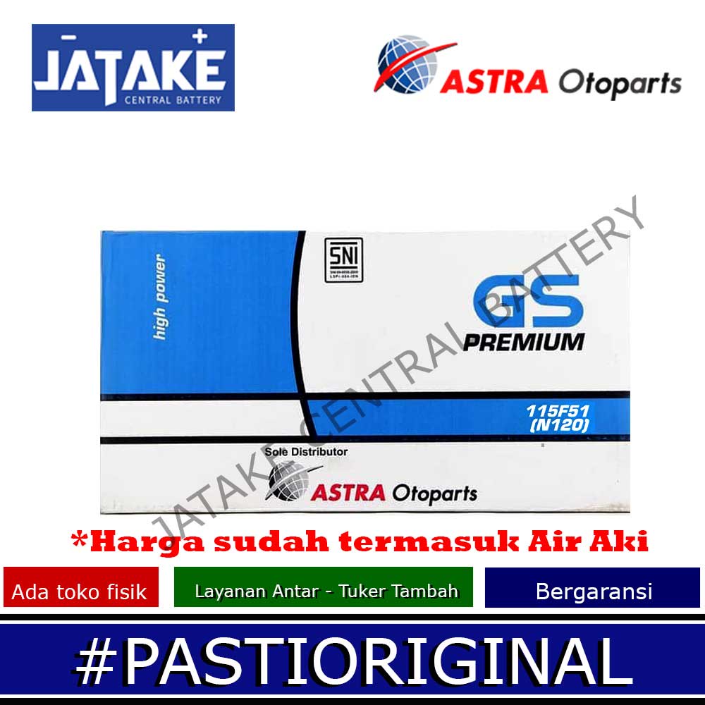 Aki basah 115F51 / N120 / N 120 GS Astra Premium 12V 120Ah