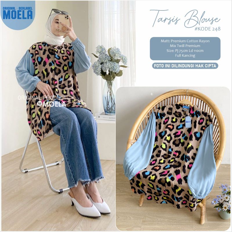 TARSIS BLOUSE LD 110cm // ATASAN WANITA ORIGINAL BERLABEL // BY MOELA-248