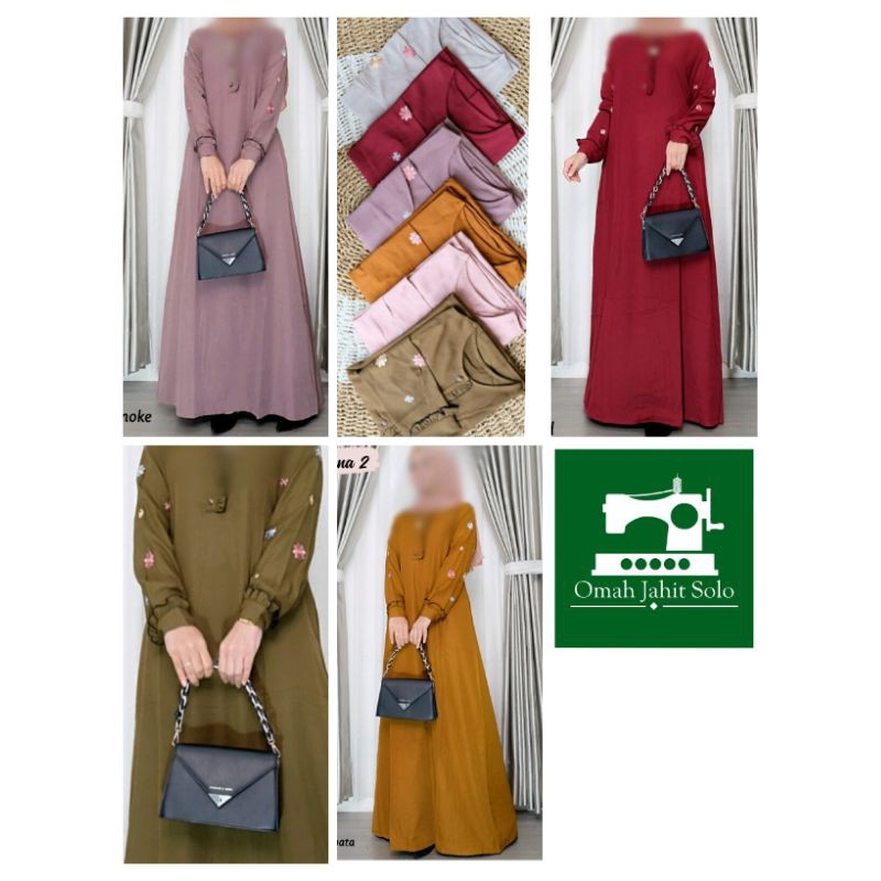 DRESD GAMIS POLOS SIMPEL KAIN IMPORT BUSUI KLEWER BTC SOLO