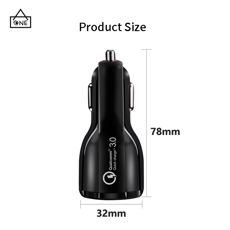 COD❤Car Charger Mobil Fast Charging Dual USB Port  Casan Mobil Motor Quick Adaptor Cable Car Accessories