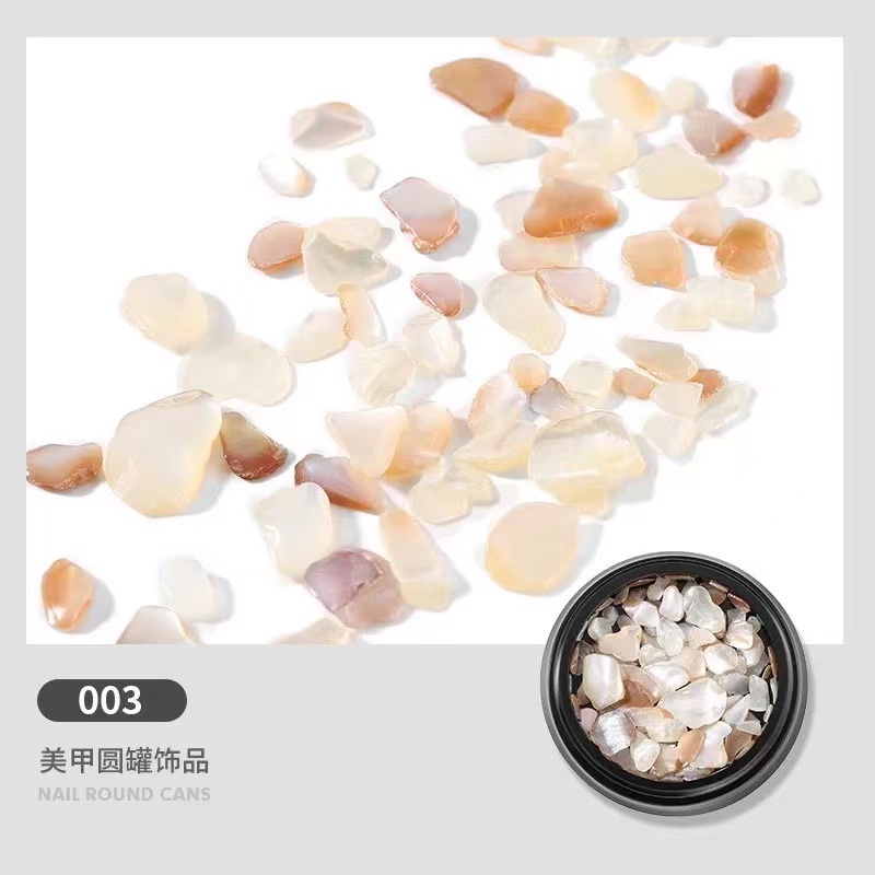 SEASHELL STONE POT HIASAN BATU ALAM KUKU GAYA JEPANG HIASAN KUKU NAIL ART STONE