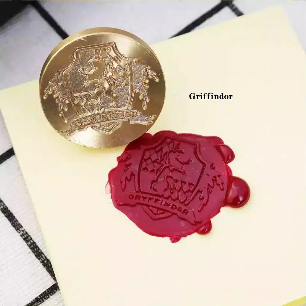 

harry potter hogwarts seal wax stamp, envelope sealing - stempel lilin vintage