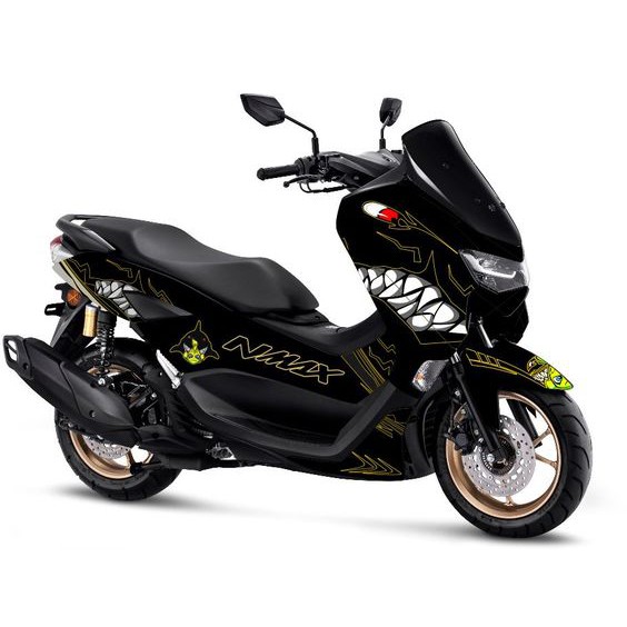 Stiker Decal Full Body New Nmax 2020 Facelift  Hiu Hitam Gold