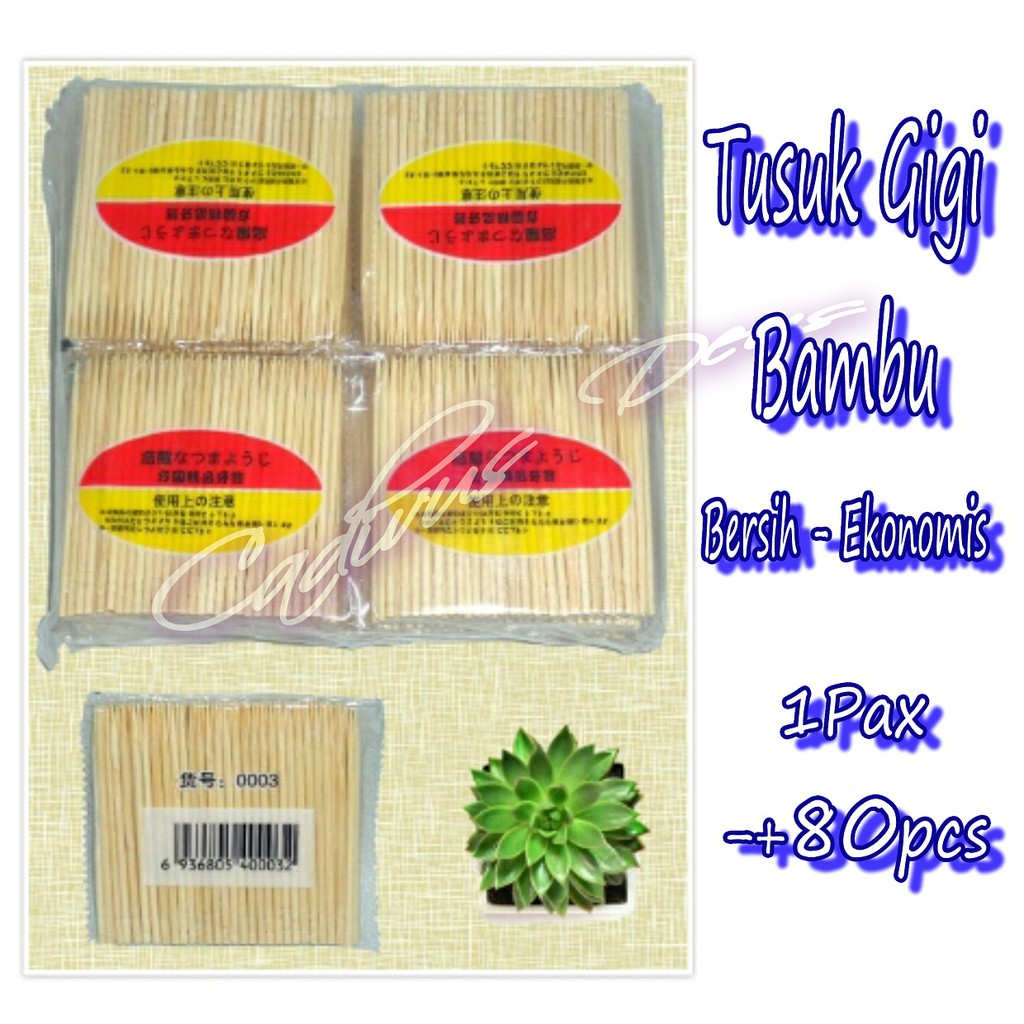 TUSUK GIGI - BAMBU - 1PAX +-80PCS